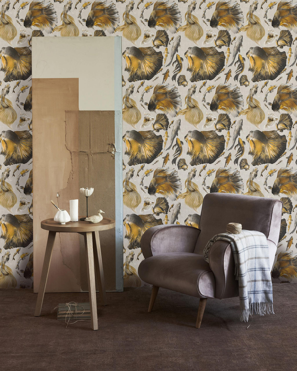 MindTheGap GOLDFISH Ivory ATOLL Wallpaper