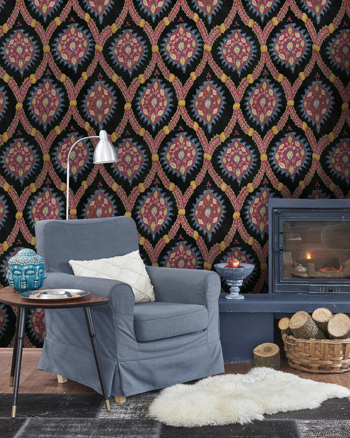 MindTheGap OTTOMAN Anthracite HIPPIE SPIRIT Wallpaper