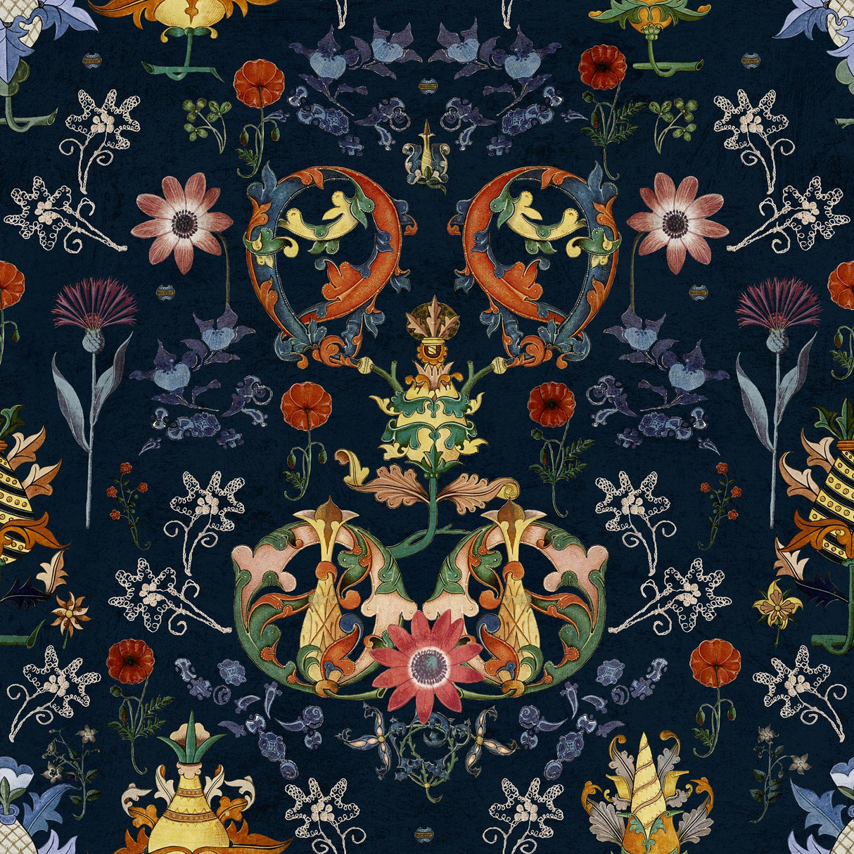 MindTheGap TRANSYLVANIA FOLK in Blue HIPPIE SPIRIT Wallpaper