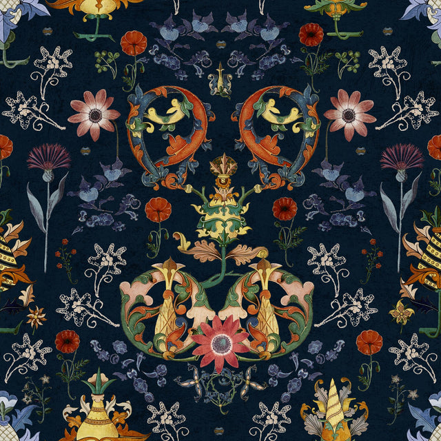 MindTheGap TRANSYLVANIA FOLK in Blue HIPPIE SPIRIT Wallpaper