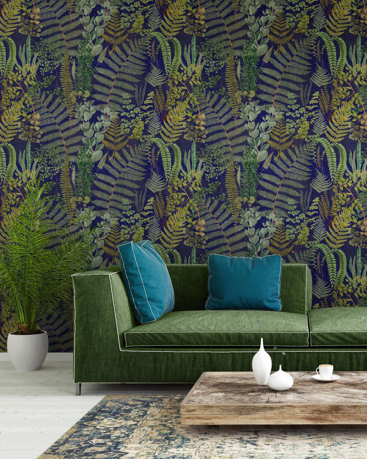 MindTheGap GREEN SANCTUARY Anthracite FLORILEGIUM Wallpaper