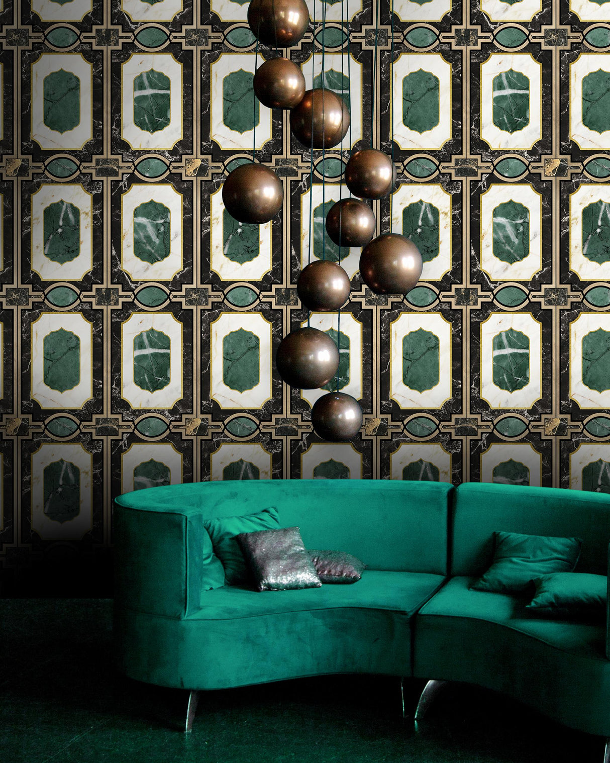 MindTheGap WALDORF Emerald MANHATTAN Wallpaper