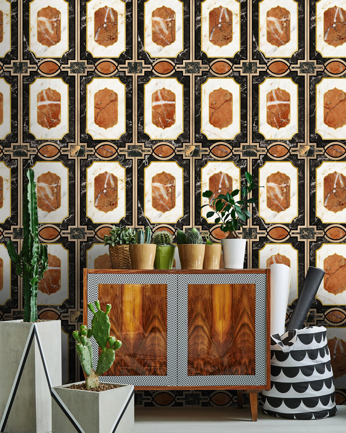MindTheGap WALDORF Ochre MANHATTAN Wallpaper