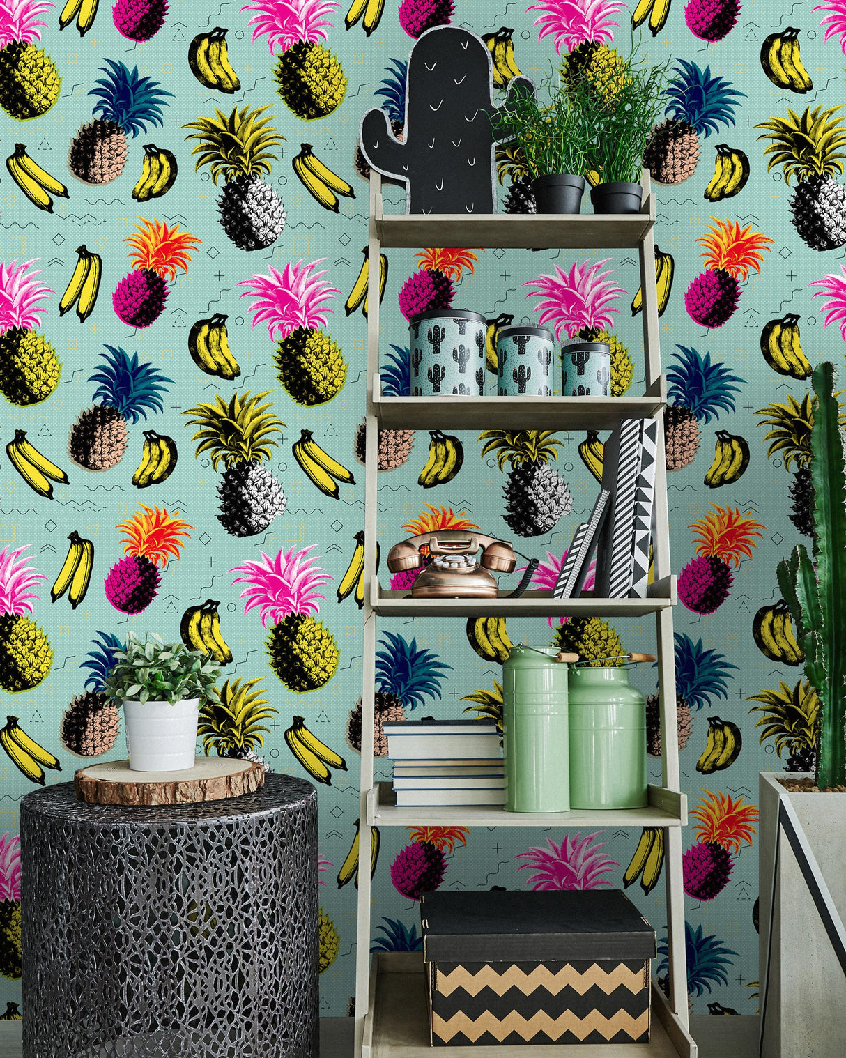 MindTheGap FLYING OBJECTS Blue NOUVELLE POP Wallpaper