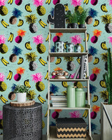 MindTheGap FLYING OBJECTS Blue NOUVELLE POP Wallpaper