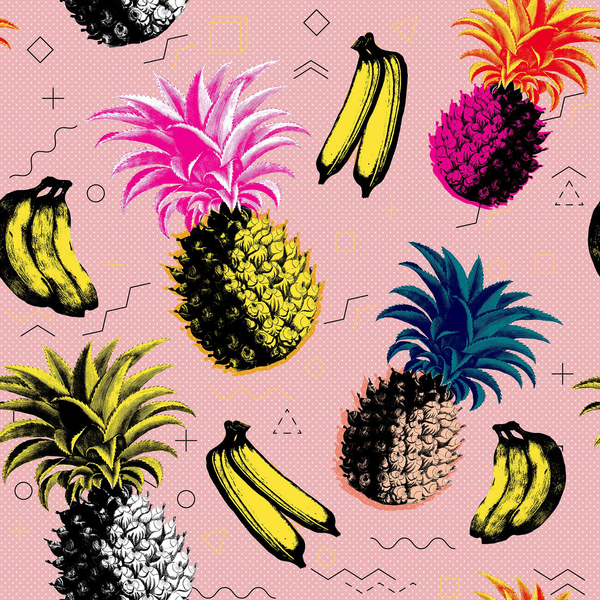 MindTheGap FLYING OBJECTS Pink NOUVELLE POP Wallpaper