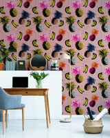MindTheGap FLYING OBJECTS Pink NOUVELLE POP Wallpaper