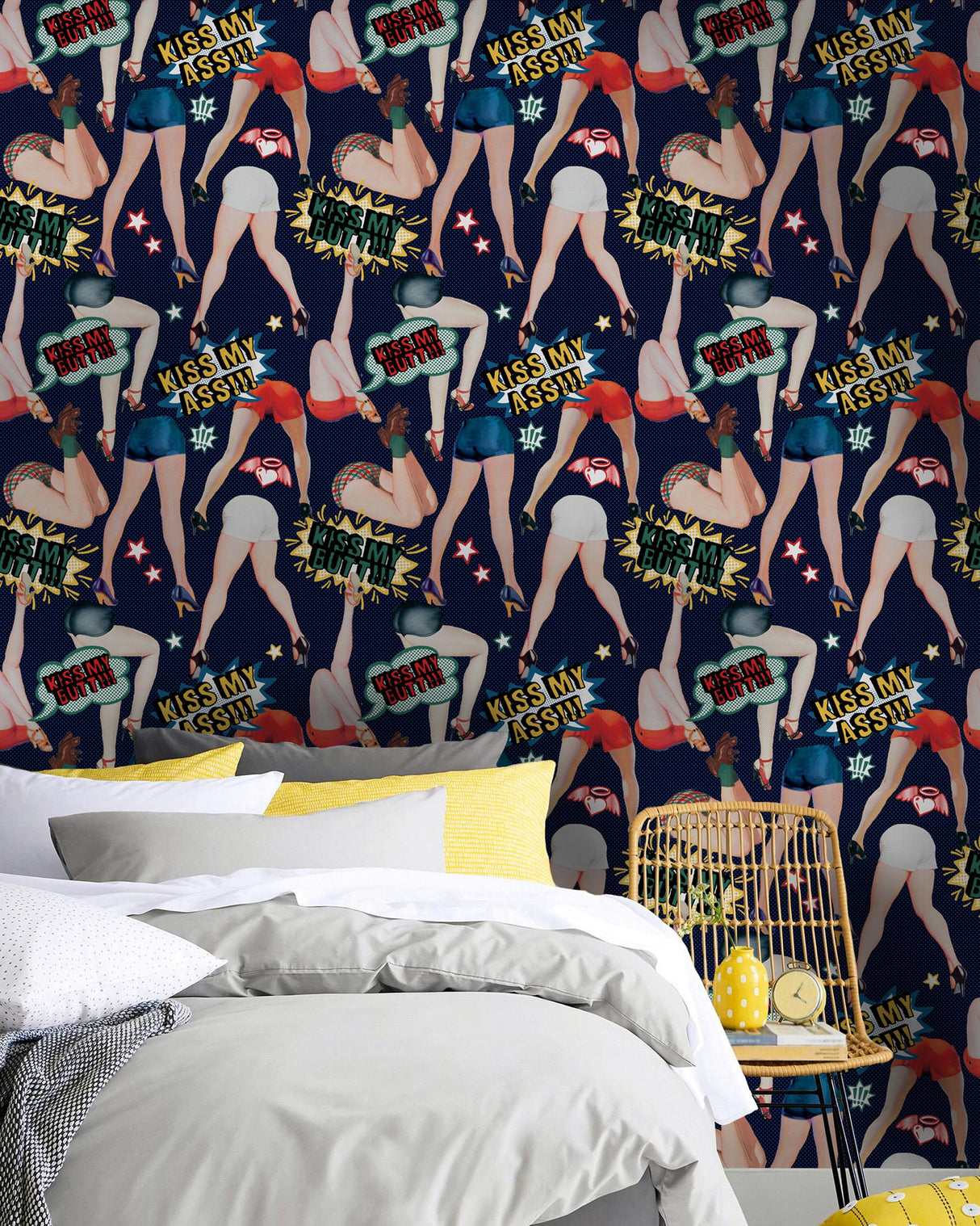 MindTheGap KISS MY ASS Indigo NOUVELLE POP Wallpaper