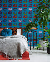 MindTheGap NEON KISS Blue NOUVELLE POP Wallpaper
