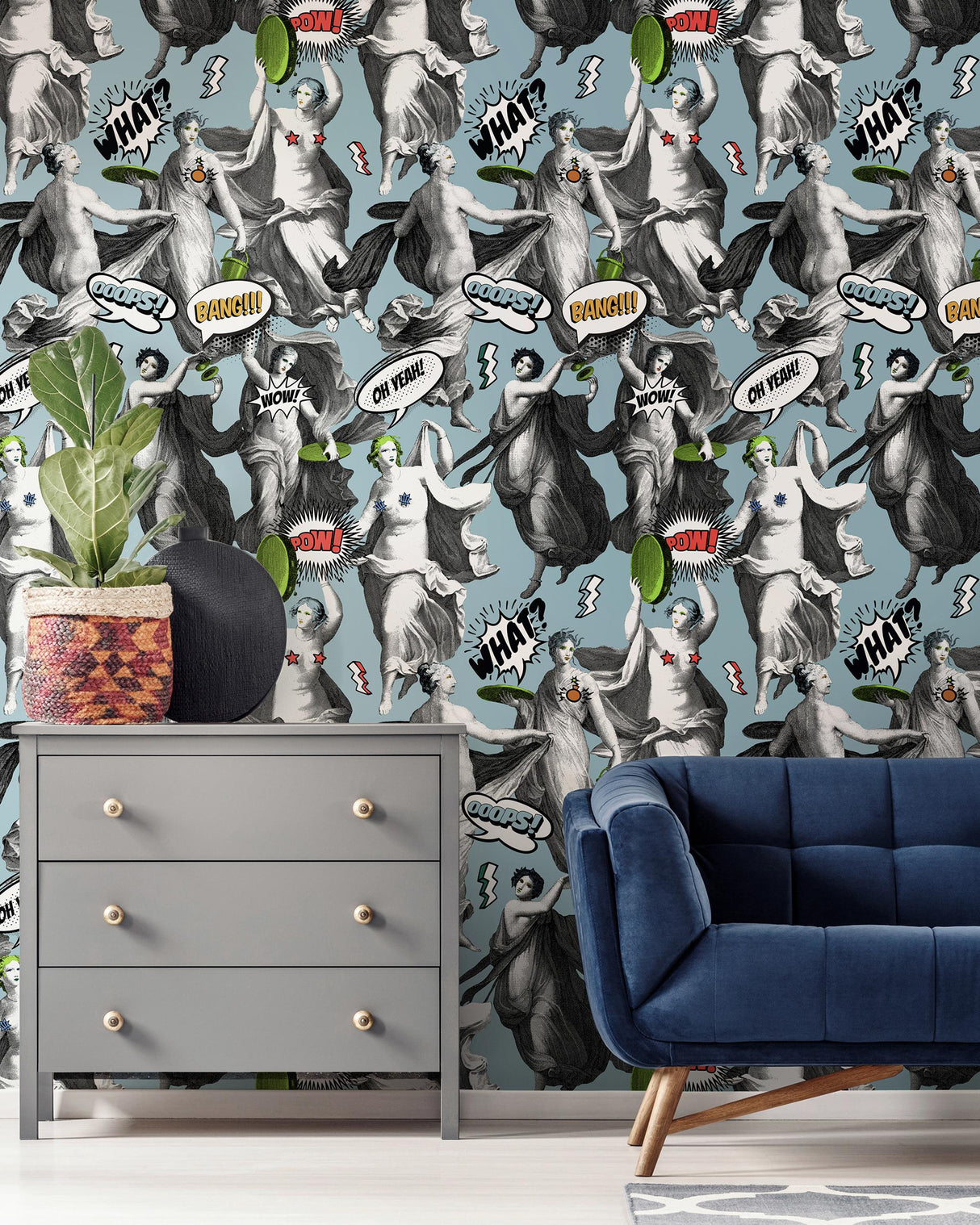 MindTheGap WATCH OUT! Blue NOUVELLE POP Wallpaper