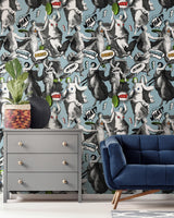MindTheGap WATCH OUT! Blue NOUVELLE POP Wallpaper
