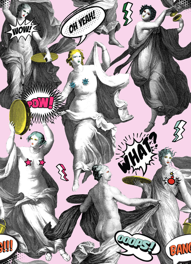 MindTheGap WATCH OUT! Pink NOUVELLE POP Wallpaper