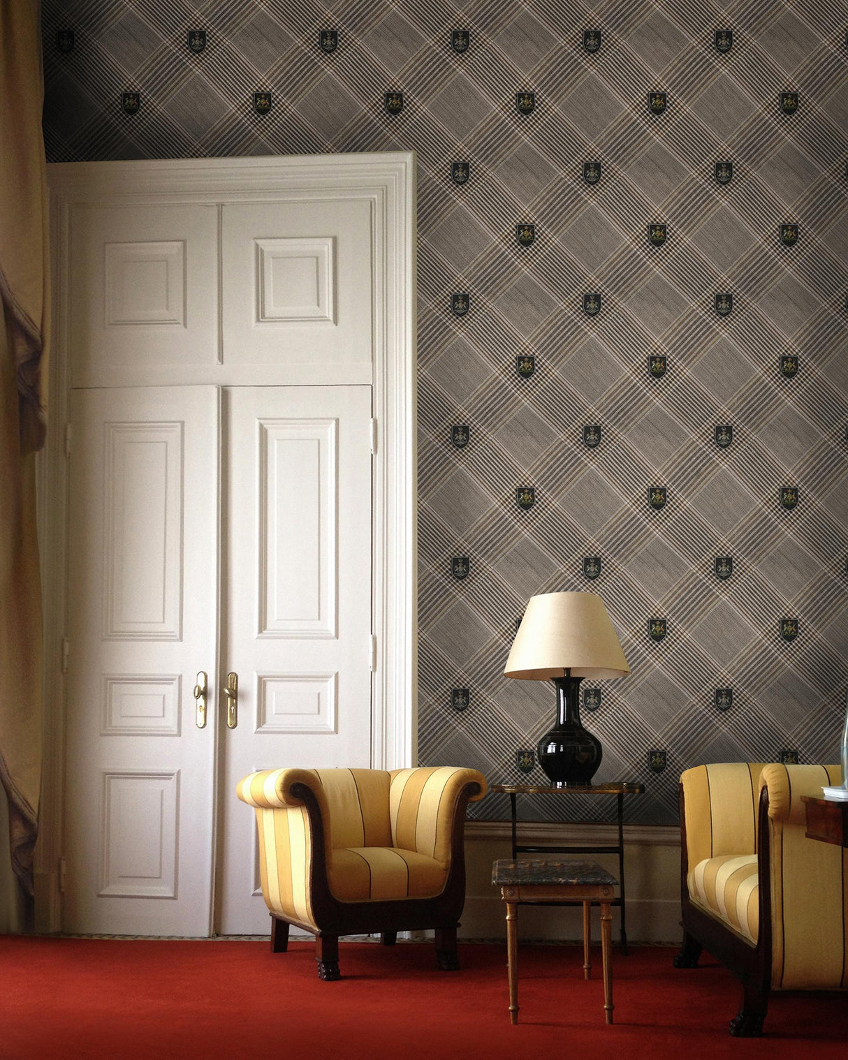 MindTheGap NOBILITY Grey WORLD OF FABRICS Wallpaper