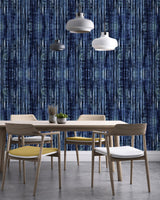 MindTheGap TIE DYE Indigo WORLD OF FABRICS Wallpaper