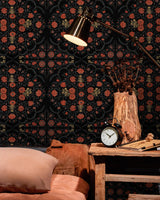 MindTheGap HINDU BLOOM Anthracite WORLD OF FABRICS Wallpaper