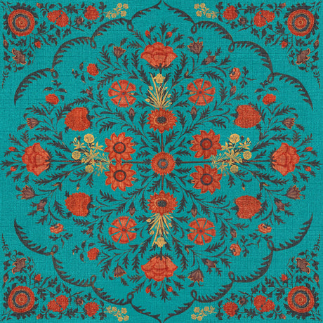 MindTheGap HINDU BLOOM Topaz WORLD OF FABRICS Wallpaper