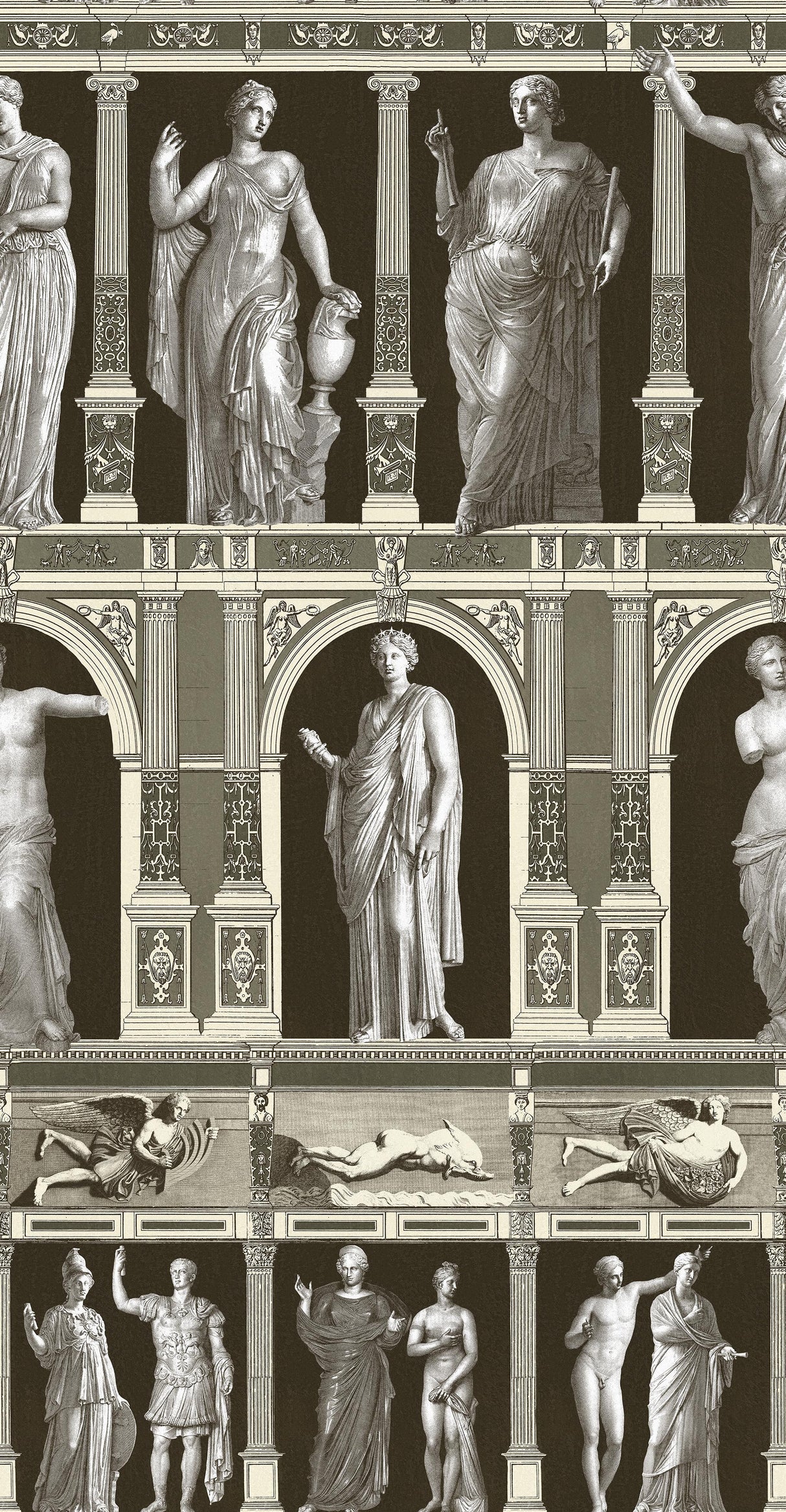 MindTheGap STATUES ANTIQUE Taupe LE MANOIR Wallpaper