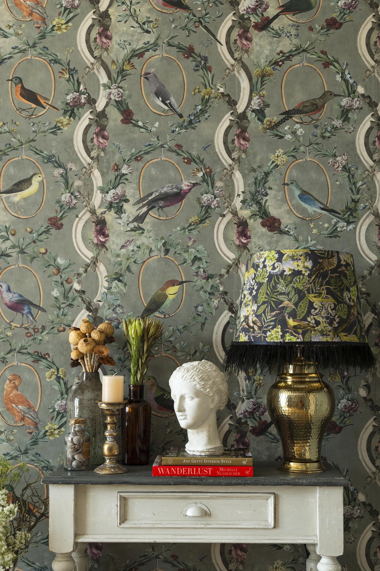MindTheGap COUNTESSES AVIARIUM Mint LE MANOIR Wallpaper