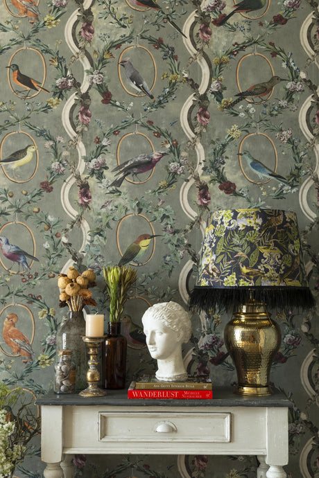 MindTheGap COUNTESSES AVIARIUM Mint LE MANOIR Wallpaper