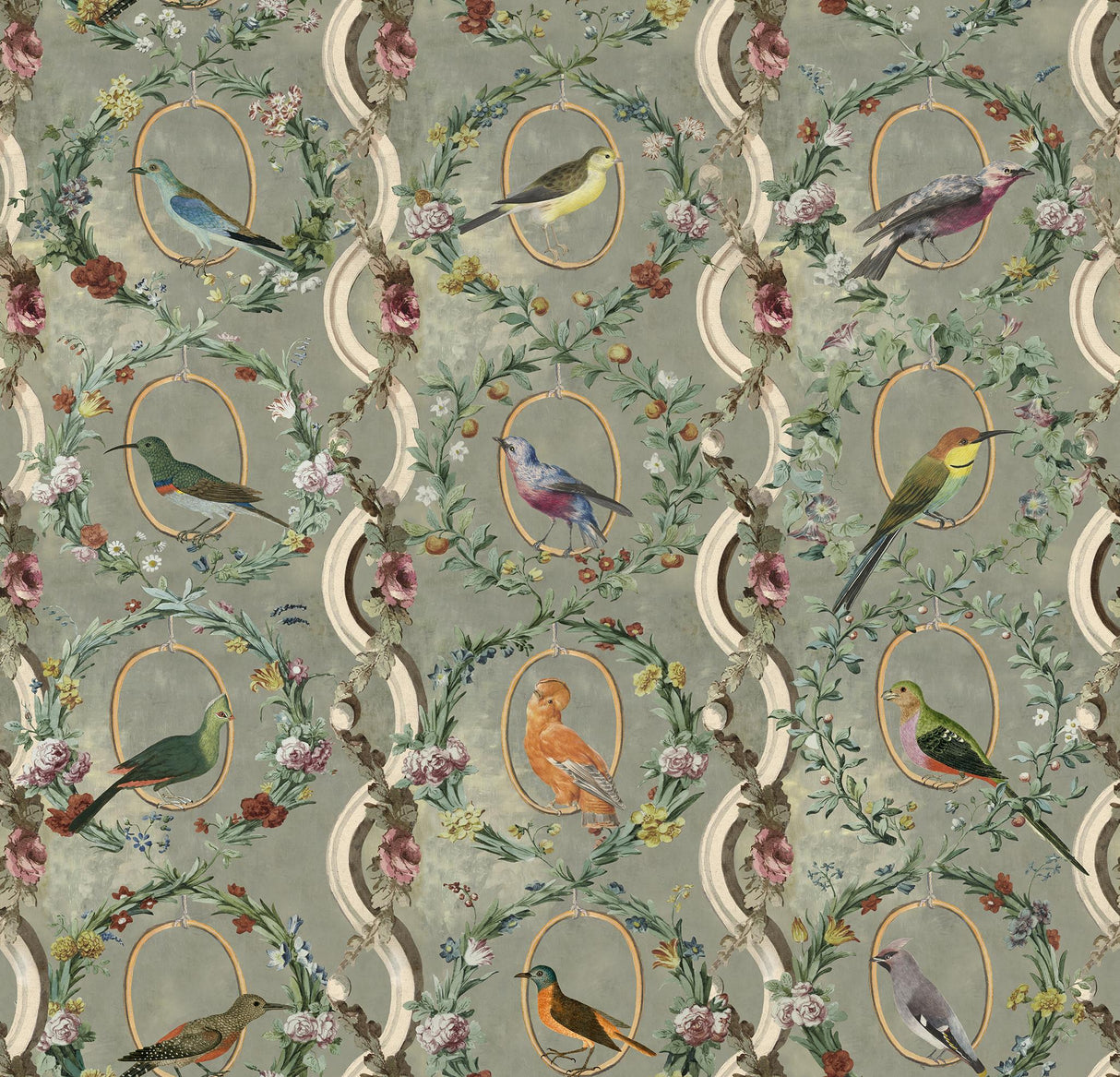 MindTheGap COUNTESSES AVIARIUM Neutral LE MANOIR Wallpaper