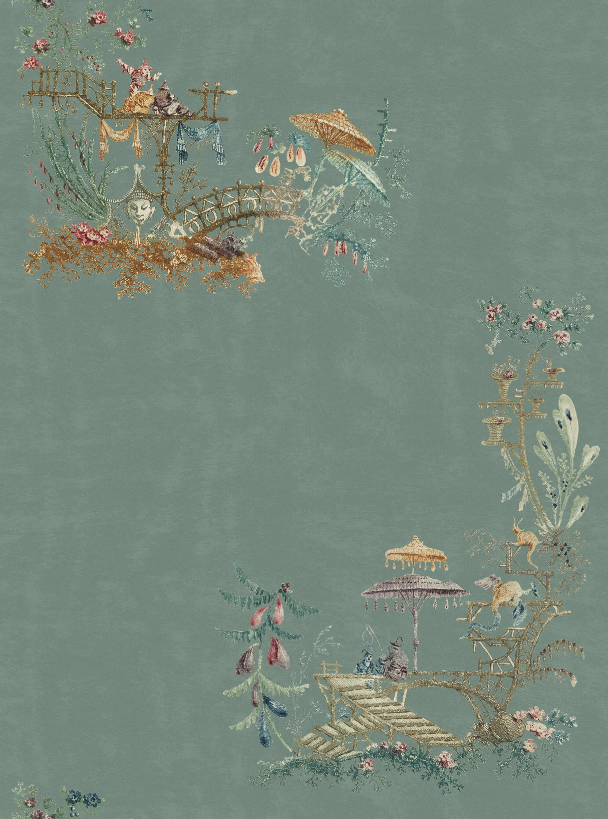MindTheGap CHINOSERIE Blue LE MANOIR Wallpaper