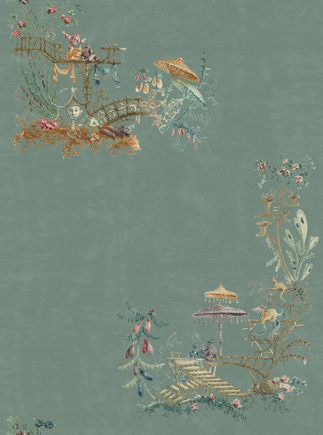MindTheGap CHINOSERIE Blue LE MANOIR Wallpaper