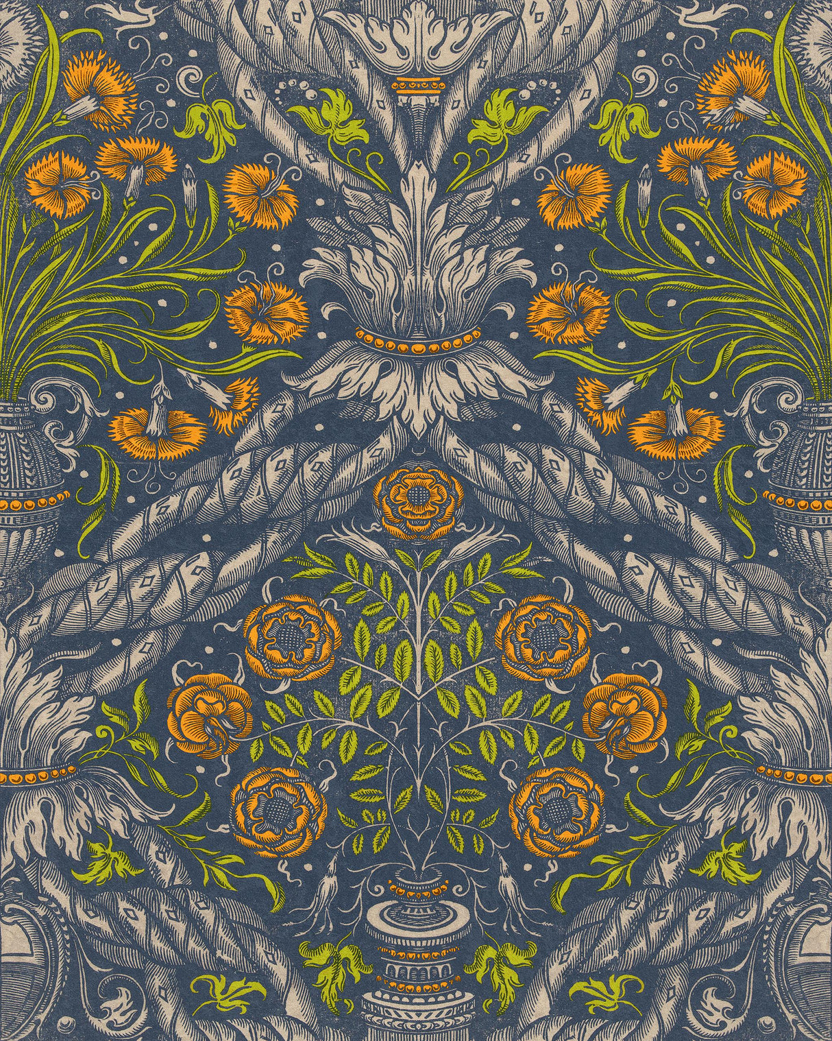 MindTheGap FLORAL ORNAMENT LE MANOIR Wallpaper