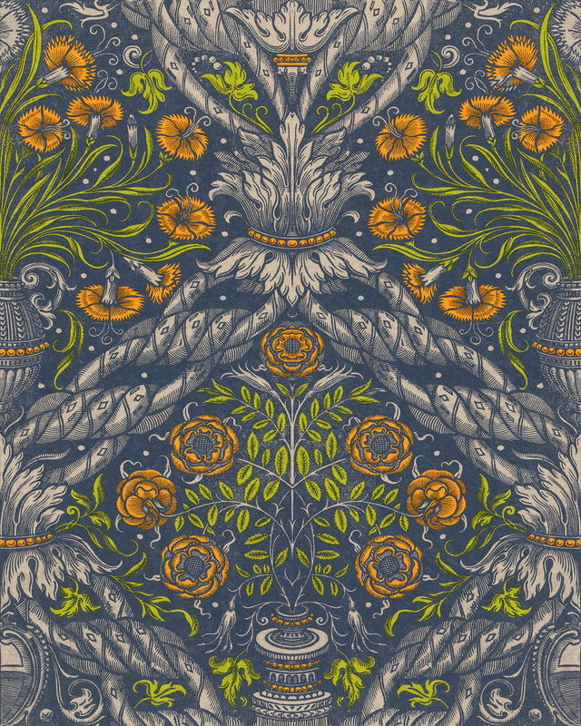 MindTheGap FLORAL ORNAMENT LE MANOIR Wallpaper