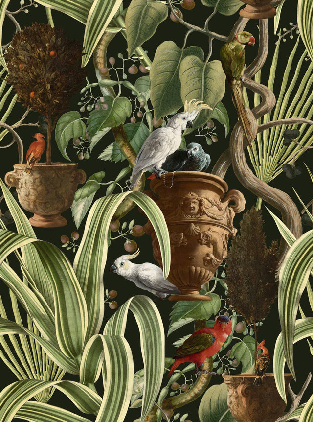 MindTheGap EXOTIC MENAGERIE Dark TROPICAL WANDERLUST Wallpaper