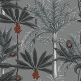 MindTheGap MADAGASCAR Grey TROPICAL WANDERLUST Wallpaper