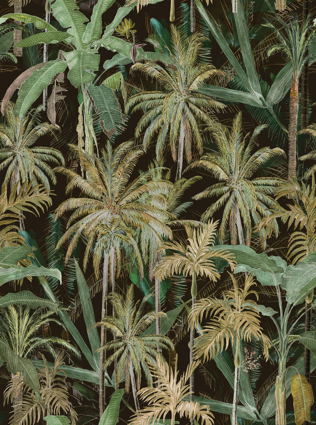 MindTheGap THE JUNGLE Anthracite TROPICAL WANDERLUST Wallpaper