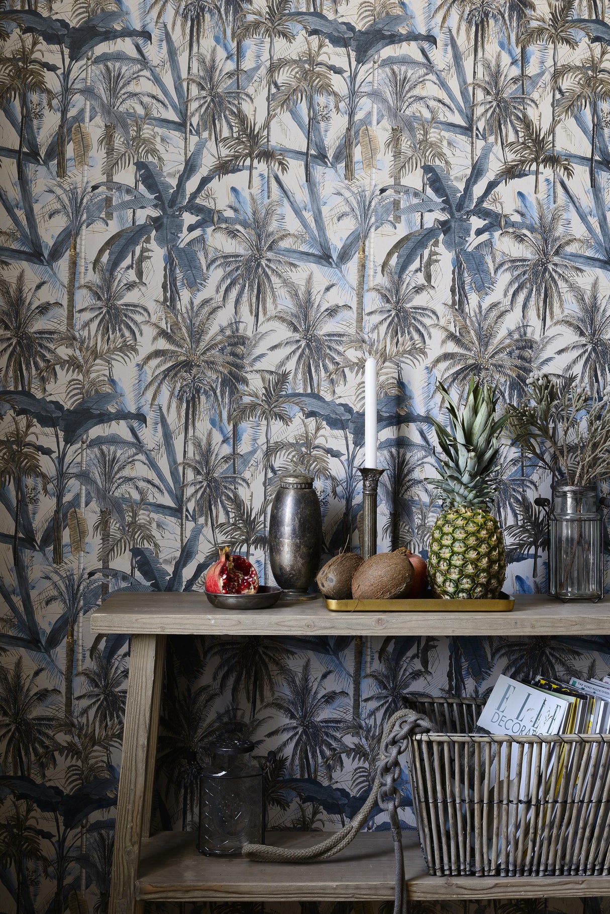 MindTheGap THE JUNGLE Anthracite TROPICAL WANDERLUST Wallpaper