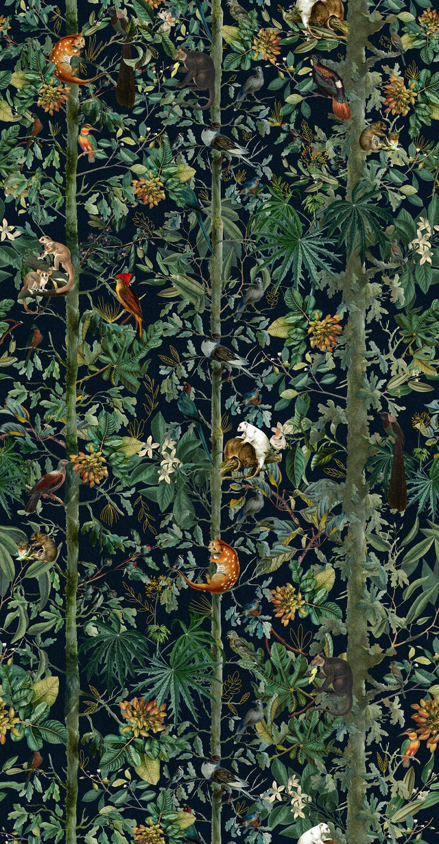 MindTheGap WILDLIFE OF PAPUA Dark TROPICAL WANDERLUST Wallpaper