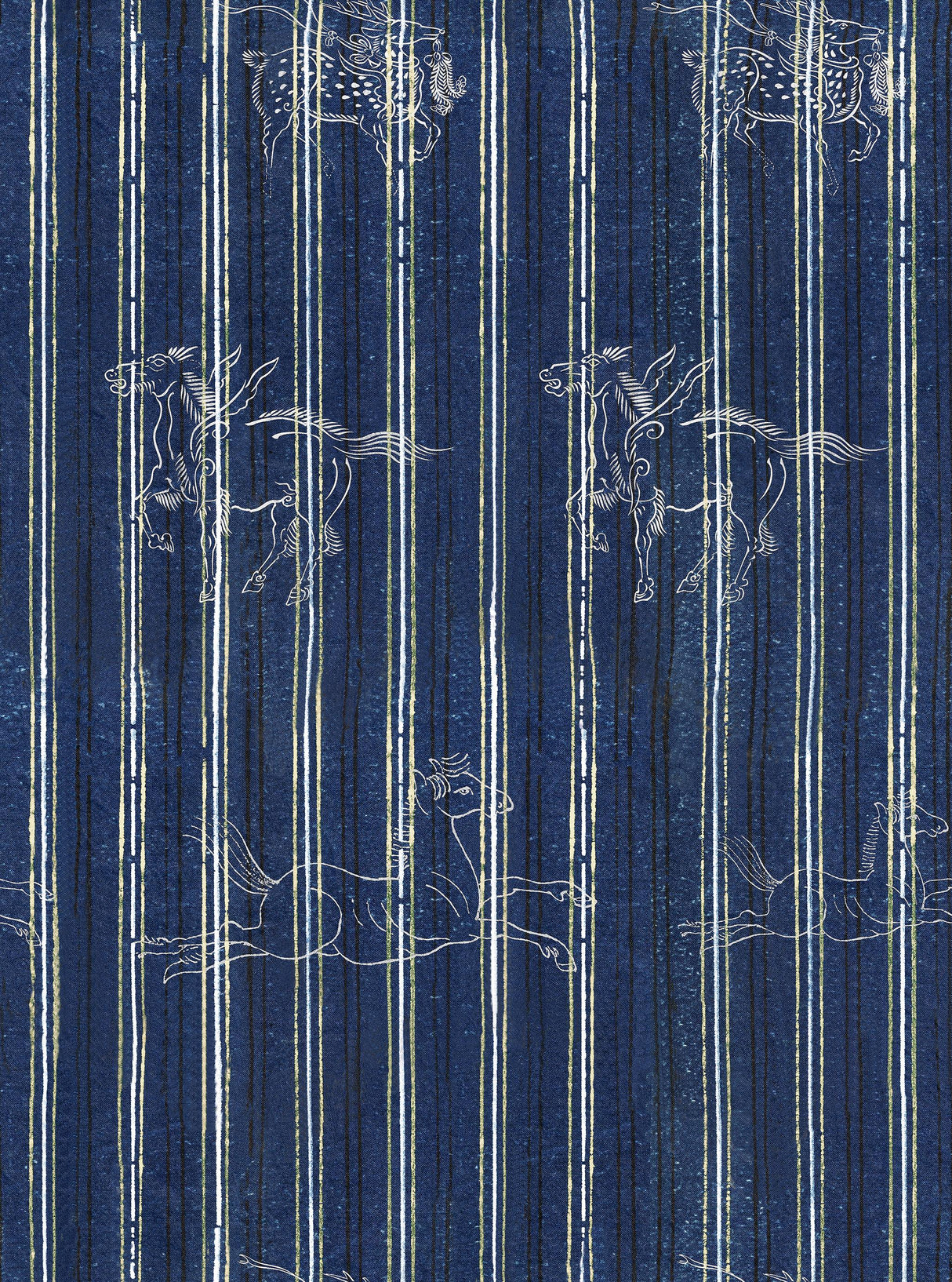 MindTheGap A FABLE Indigo TRANSYLVANIAN ROOTS Wallpaper