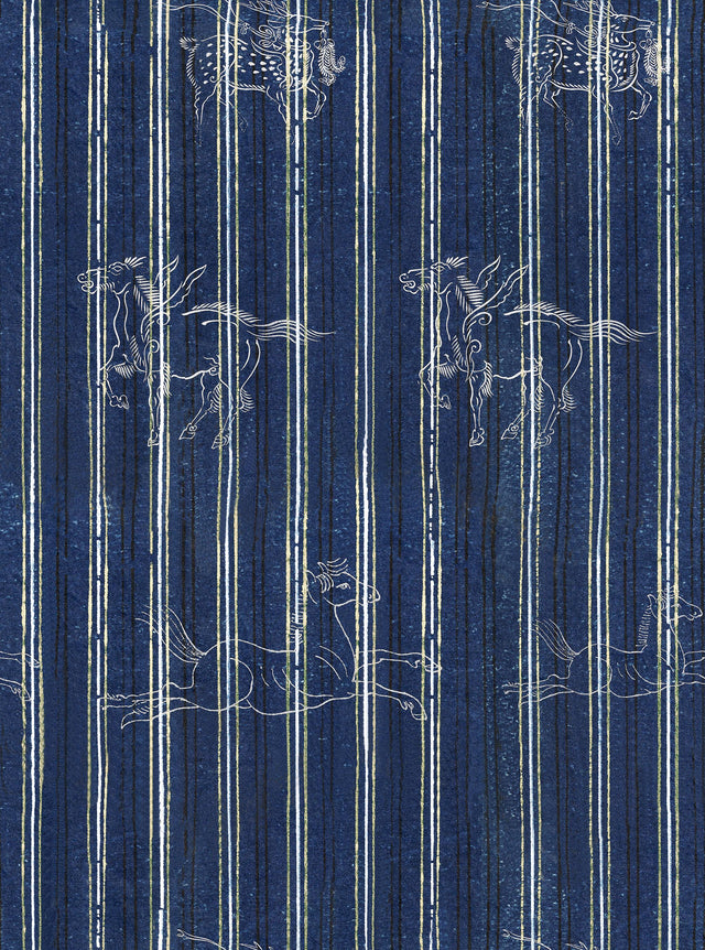 MindTheGap A FABLE Indigo TRANSYLVANIAN ROOTS Wallpaper