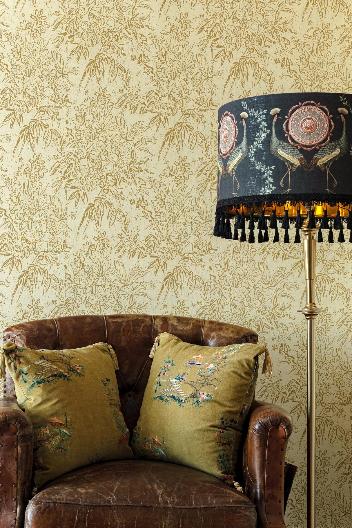 MindTheGap CHERRY ORCHARD Sand TRANSYLVANIAN ROOTS Wallpaper