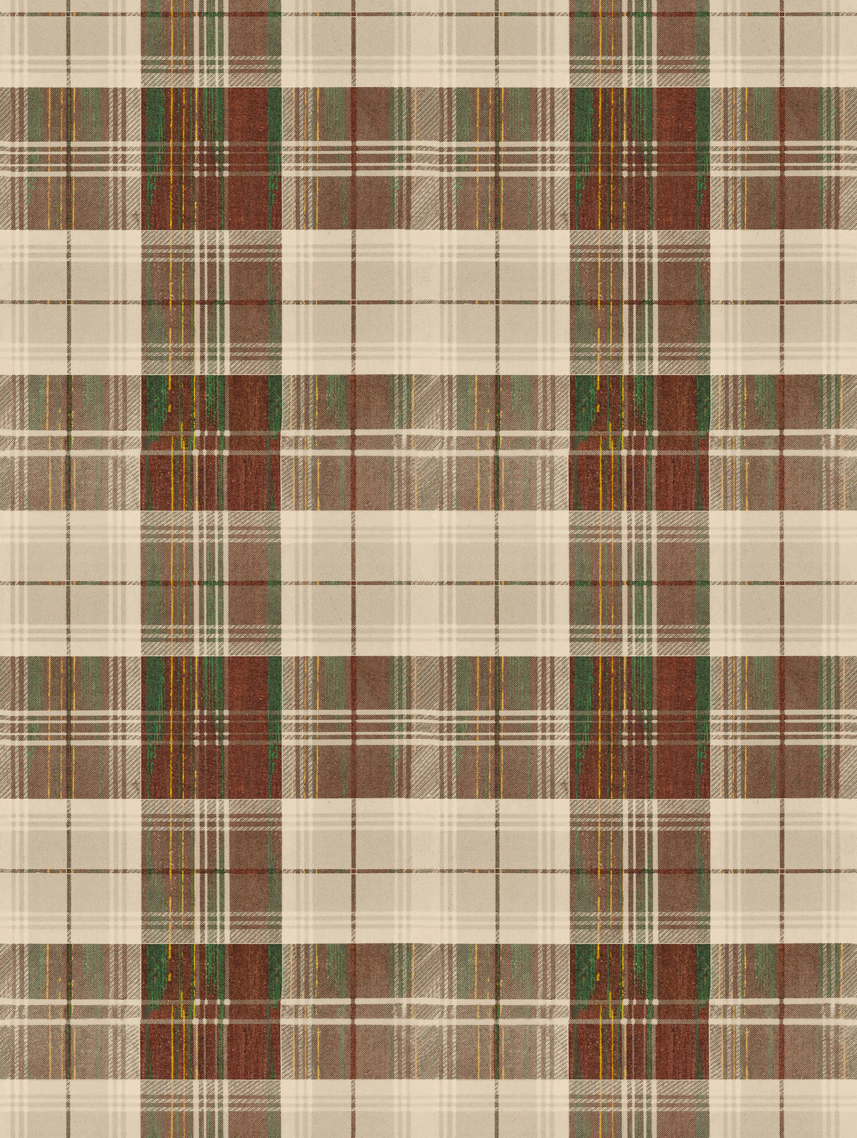 MindTheGap COUNTRYSIDE PLAID Leather TRANSYLVANIAN ROOTS Wallpaper