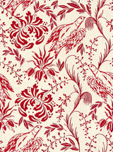 MindTheGap FOLK EMBROIDERY Crimson TRANSYLVANIAN ROOTS Wallpaper