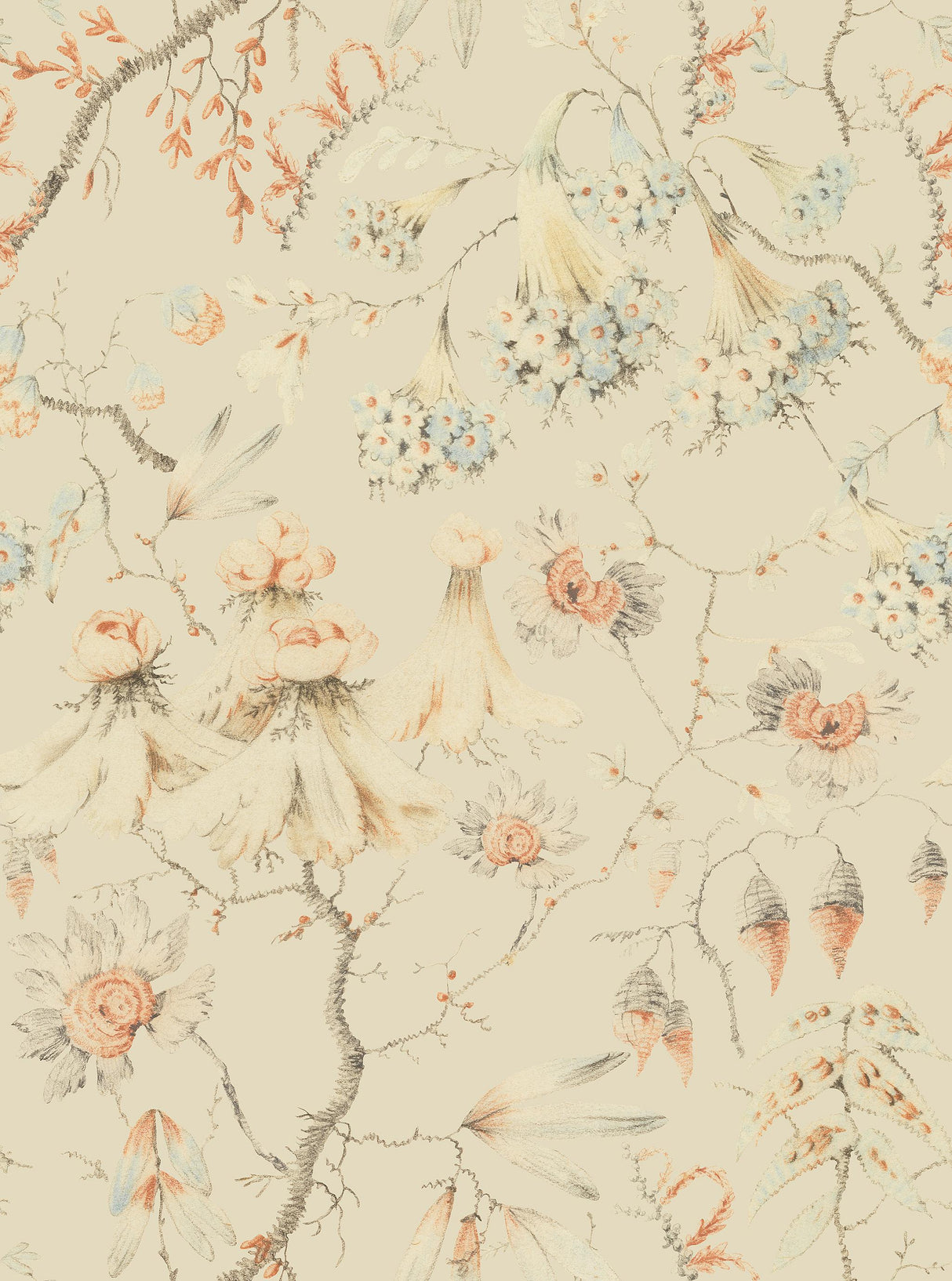 MindTheGap GRANDMA'S TAPESTRY Bluewash TRANSYLVANIAN ROOTS Wallpaper