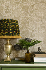 MindTheGap SARKOZI EMBROIDERY Taupe TRANSYLVANIAN ROOTS Wallpaper