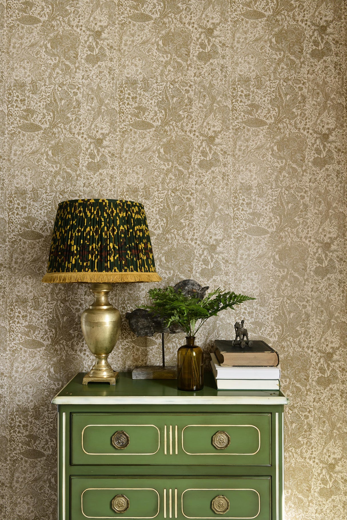 MindTheGap SARKOZI EMBROIDERY Taupe TRANSYLVANIAN ROOTS Wallpaper