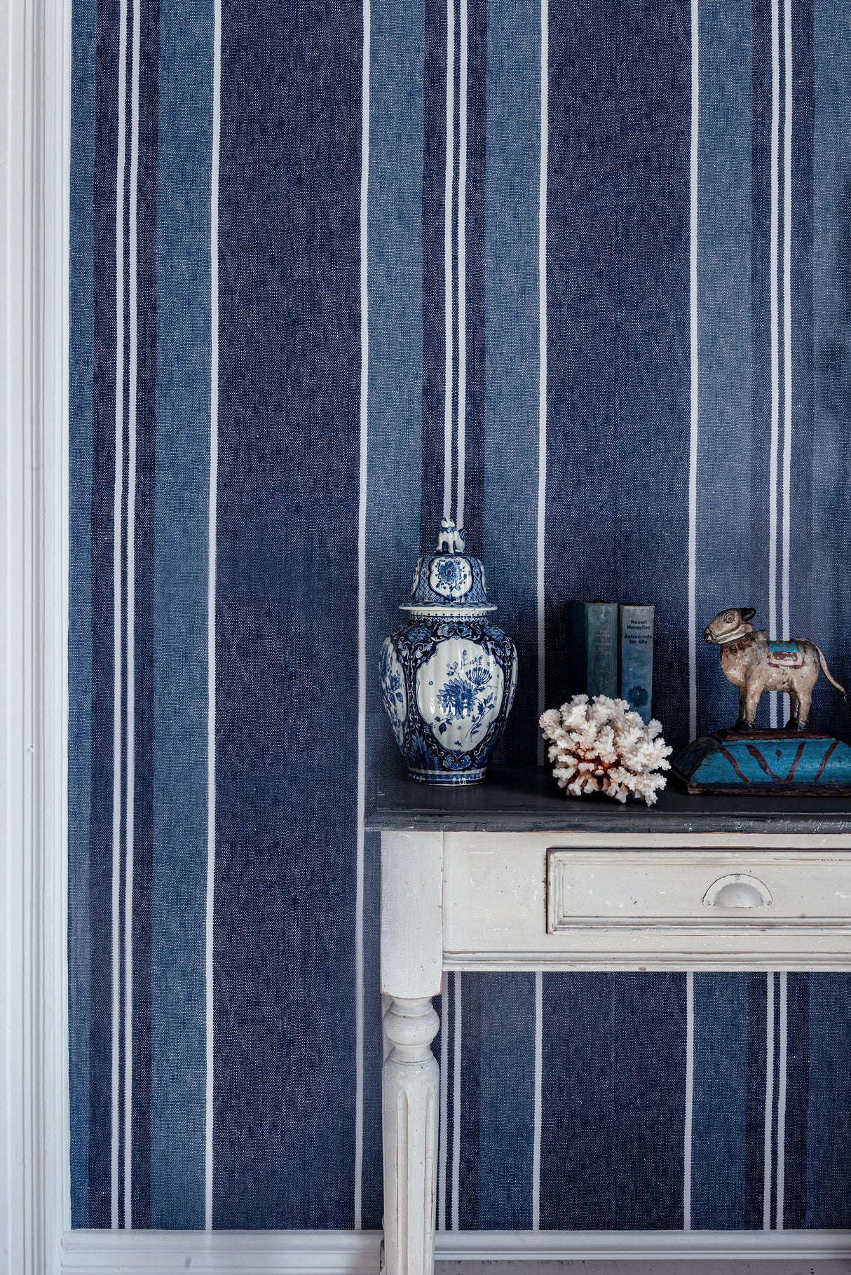 MindTheGap SZEPVIZ Indigo TRANSYLVANIAN ROOTS Wallpaper