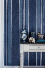 MindTheGap SZEPVIZ Indigo TRANSYLVANIAN ROOTS Wallpaper