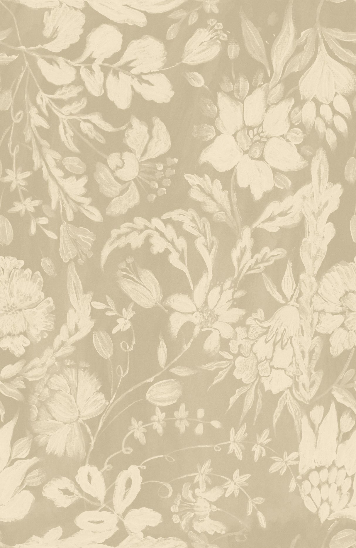 MindTheGap FLOWERY ORNAMENT Taupe TRANSYLVANIAN ROOTS Wallpaper