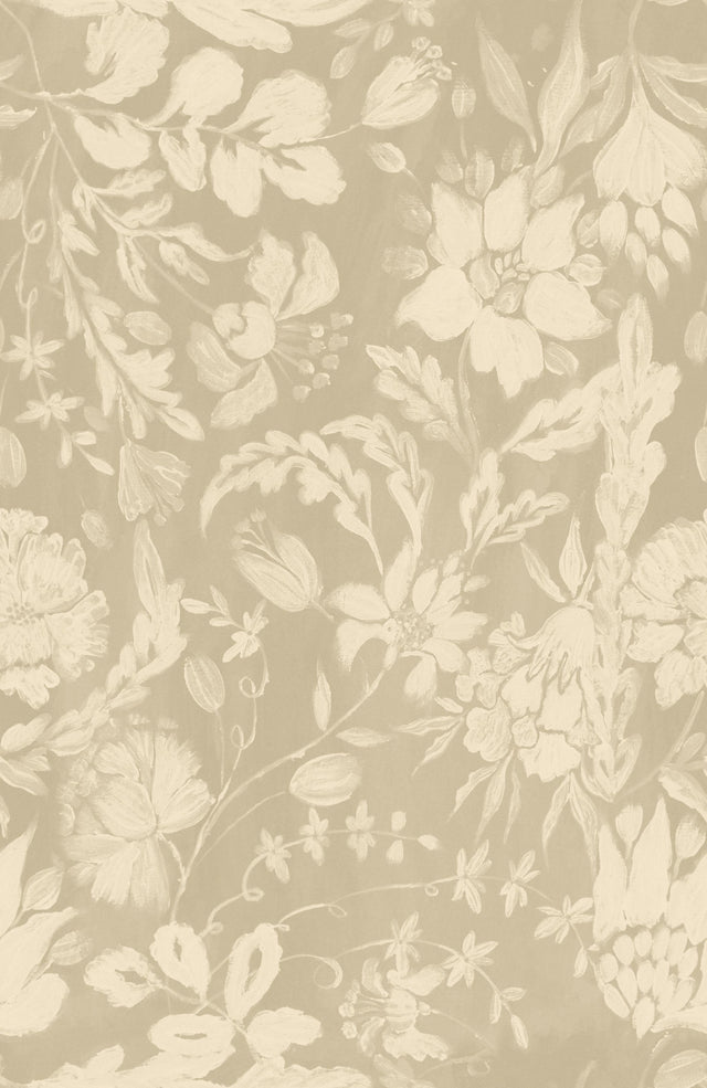 MindTheGap FLOWERY ORNAMENT Taupe TRANSYLVANIAN ROOTS Wallpaper