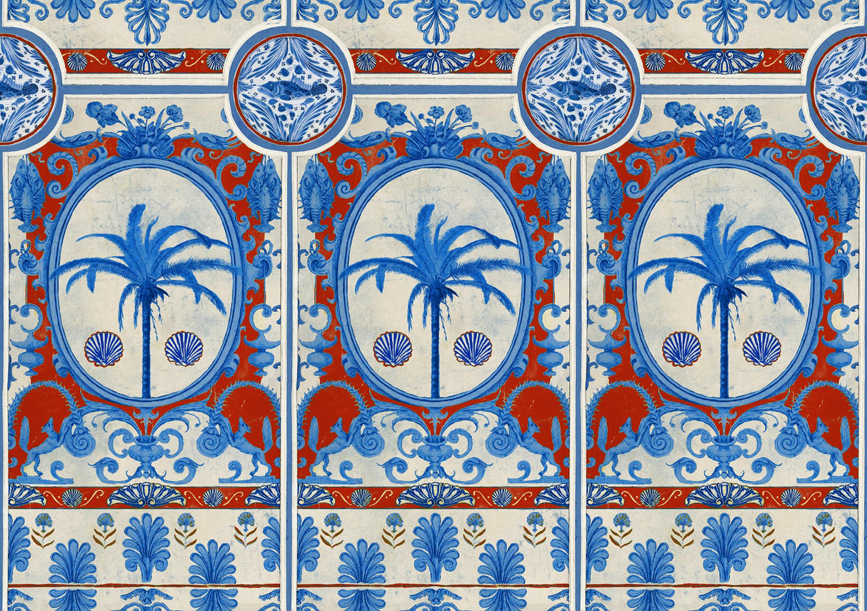 MindTheGap THE VILLA Mural Red SUNDANCE VILLA Wallpaper