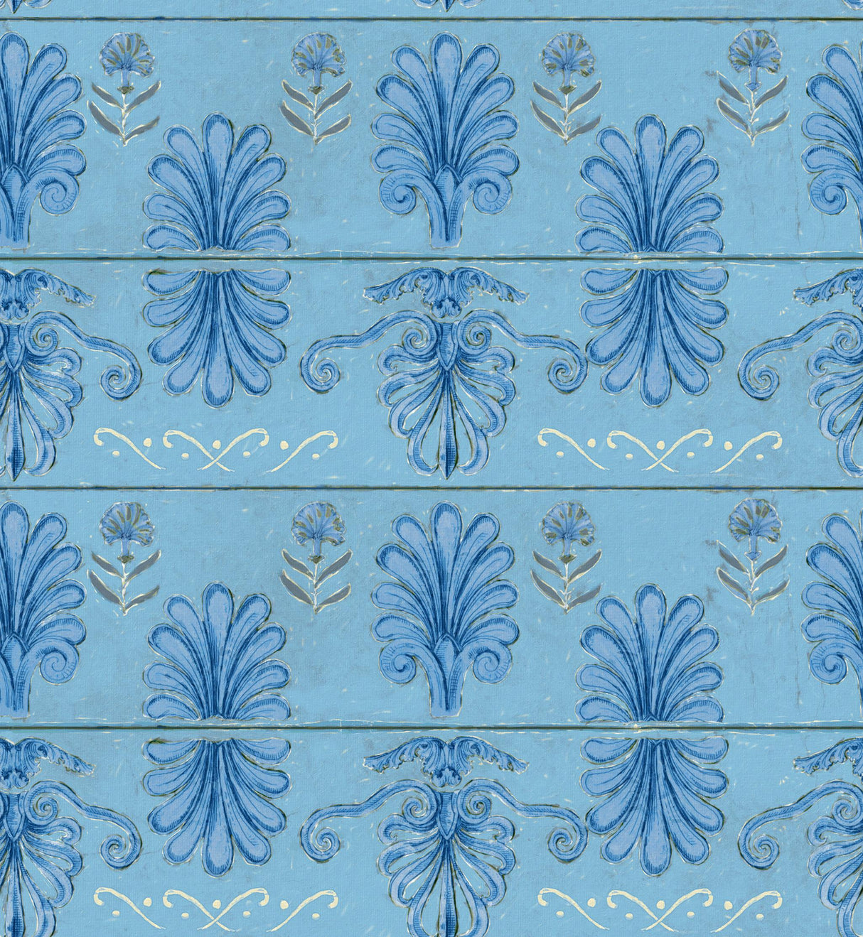 MindTheGap MYKONOS VILLA MOTIF Azure SUNDANCE VILLA Wallpaper
