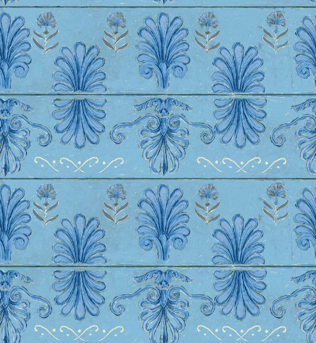 MindTheGap MYKONOS VILLA MOTIF Azure SUNDANCE VILLA Wallpaper