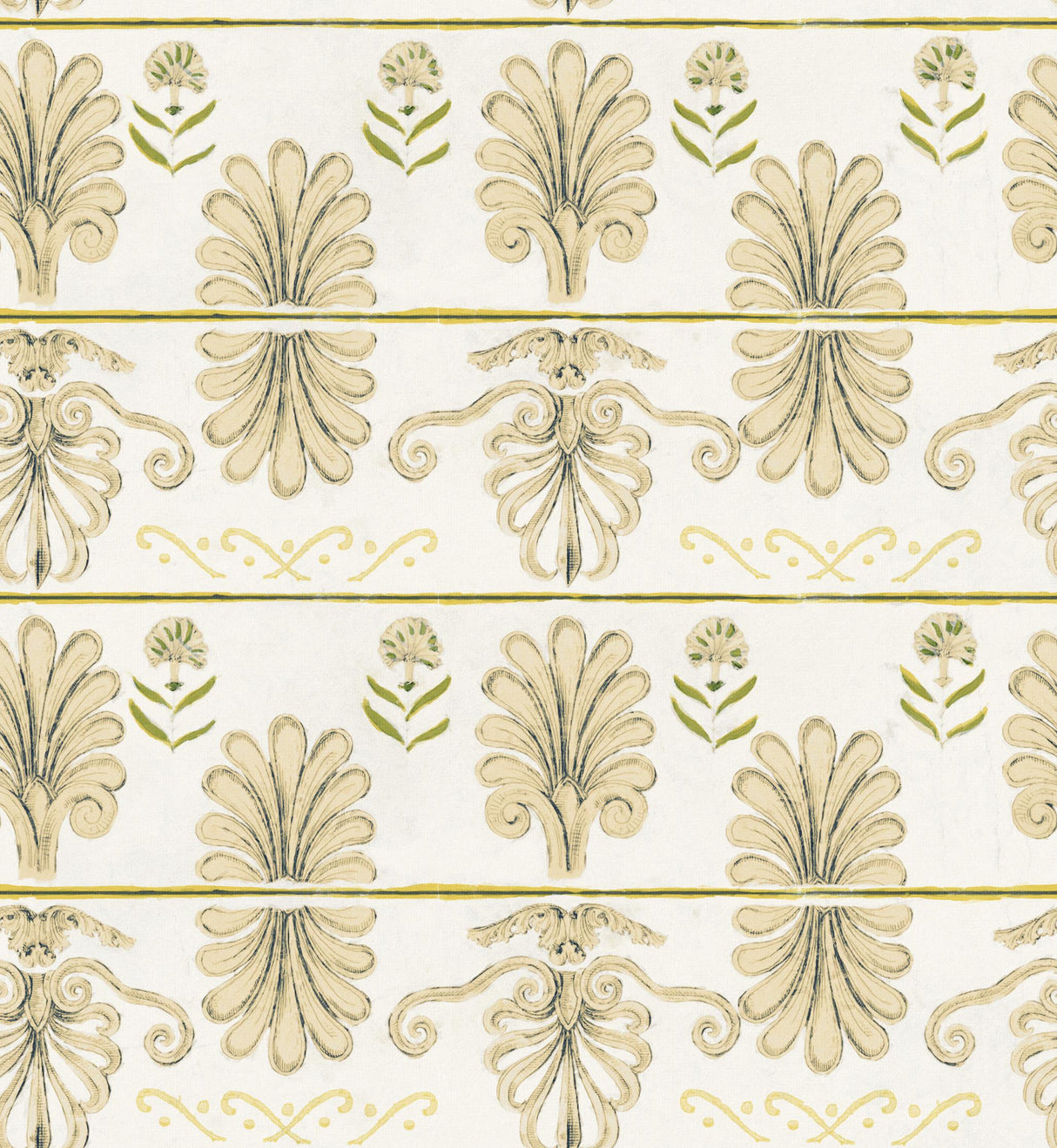 MindTheGap MYKONOS VILLA MOTIF Taupe SUNDANCE VILLA Wallpaper