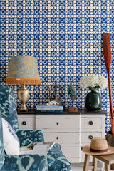 MindTheGap AEGEAN TILES Indigo SUNDANCE VILLA Wallpaper